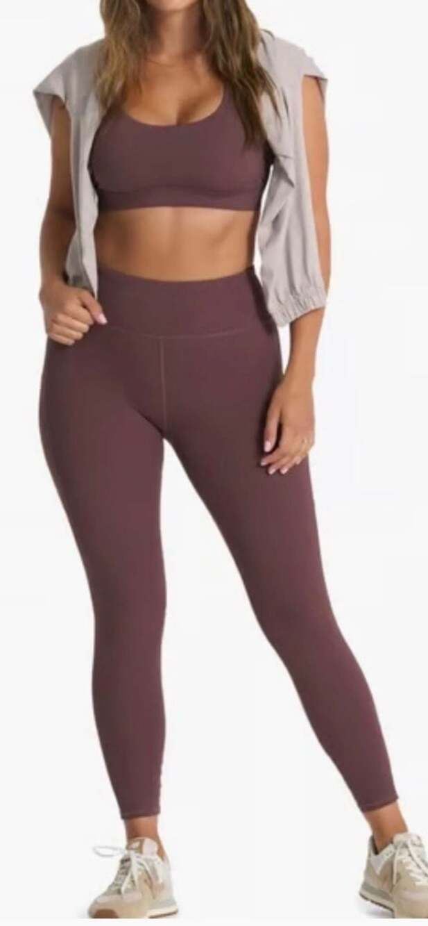 Vuori Stride 7/8 High Rise Leggings Chestnut Brown Athletic comfort  Size 8